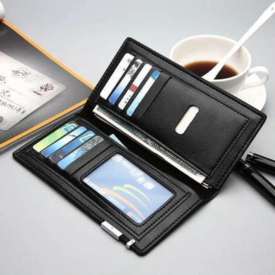 Men's Leather Bi-Fold Wallet - 2 Pcs Stylish & Pocket Friendly ( Buy 1 Get 1 Free Offer )