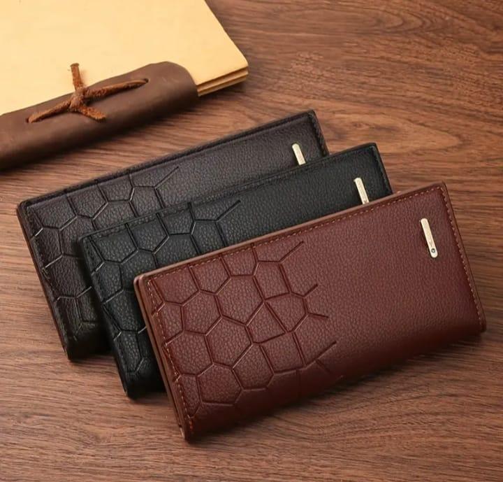 Men's Stylish Bi-Fold Wallet - Synthetic Leather, 1 Pc, Pocket Friendly