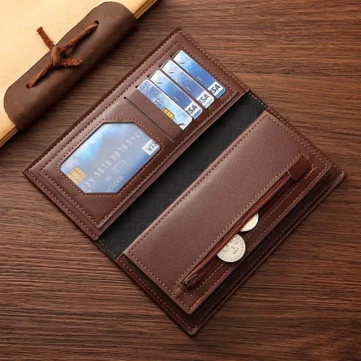 Men's Stylish Bi-Fold Wallet - Synthetic Leather, 1 Pc, Pocket Friendly