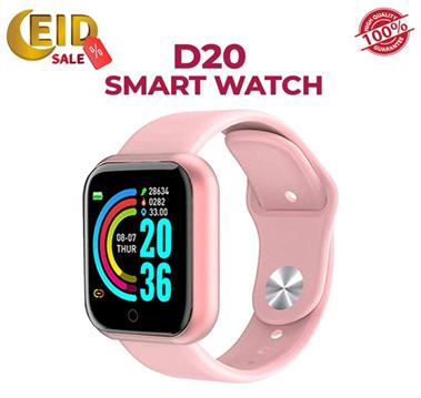 D20 Smart Watch – Waterproof Fitness Tracker with Heart Rate & BP Monitor